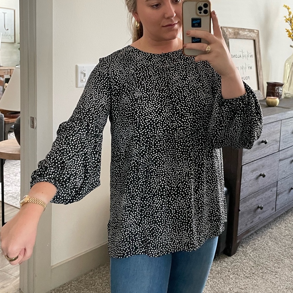 Polka dot blouse